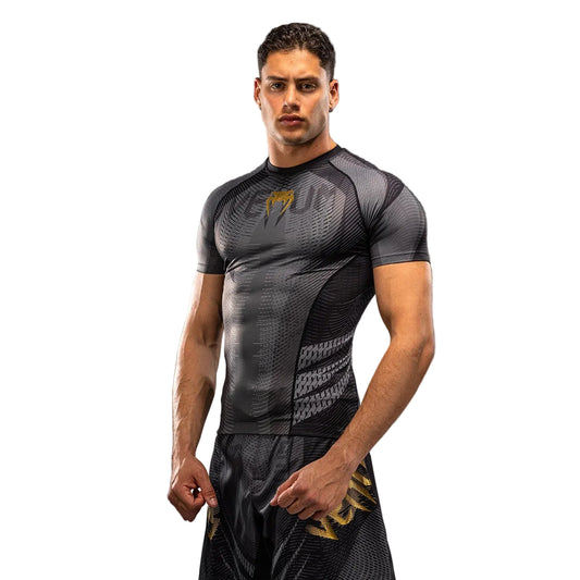 Venum Galactic 3.0 Short Sleeve Rashguard Zwart/Goud
