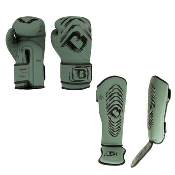 Booster kickboks set BG Youth Elite V2.3 Khaki/Black