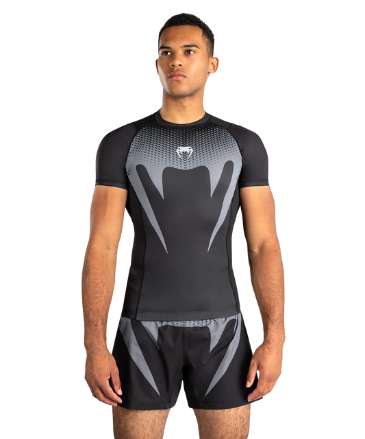 Venum Rashguard No Gi Short Sleeve Zwart/Zilver Grijs