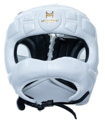 Hit N Move Hoofdbeschermer Face Saver Wit/Goud