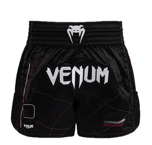 Kickboksshort Venum Tactical XT Black/Fire Red