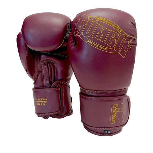 Rumble Bokshandschoenen Classic Burgundy/Goud