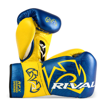 Rival Bokshandschoenen RFX-Guerrero Sparring P4P Edition Blauw/Geel