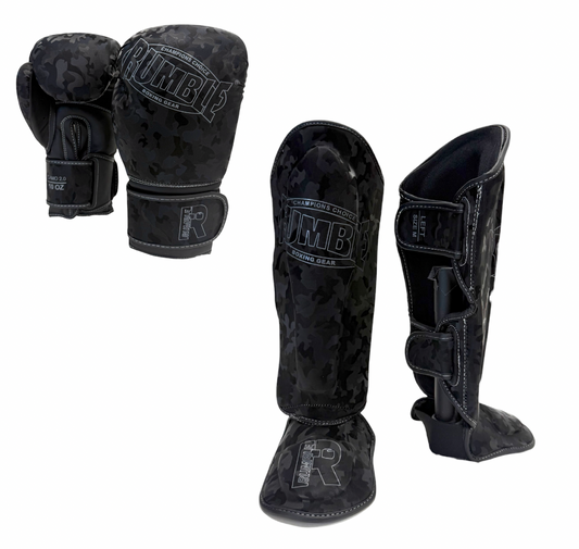 Rumble Kickboksset Kids Camo 2.0 Zwart/Grijs