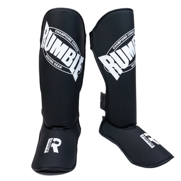 Rumble Scheenbeschermers PU Beginner Zwart/Wit