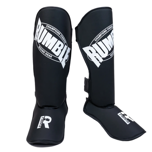 Rumble Scheenbeschermers PU Beginner Zwart/Wit