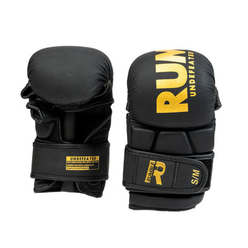 Rumble MMA Handschoenen leer UNDEFEATED Zwart/Goud