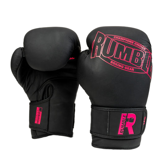 Rumble Bokshandschoenen Leer Evolve Zwart/Roze