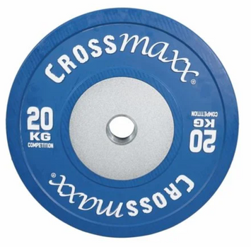Bumper Plate Crossmaxx® 50mm - blauw 20kg per stuk Lifemaxx
