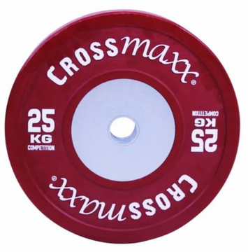 Bumper Plate Crossmaxx® 50mm - rood 25kg per stuk Lifemaxx