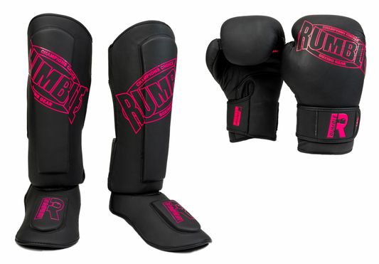 Rumble Evolve Set Leer Zwart/Roze