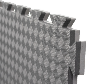 Puzzelmat 1 x 1 meter 2cm dik Zwart/Grijs