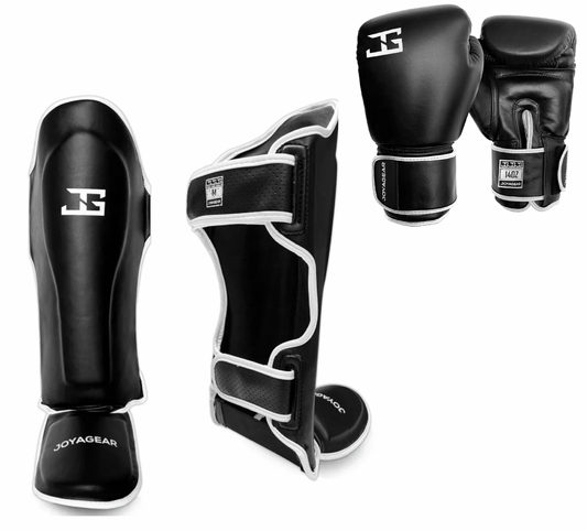 Joya Kick-Thaiboksset Zwart Leer + Skintex