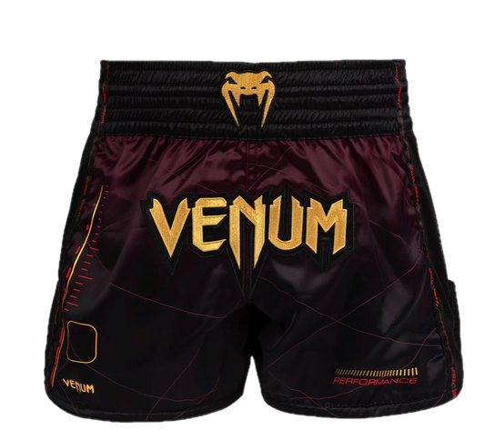 Venum Kickboksshort Tactical XT Zwart/Burgundy/Goud