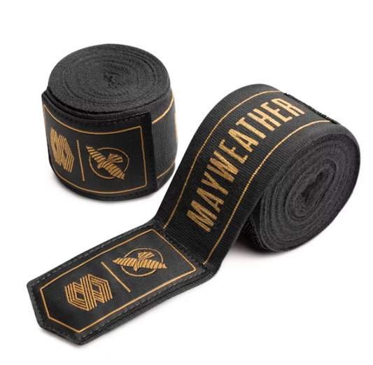 Hayabusa Bandage Mayweather Stretch Zwart/Goud