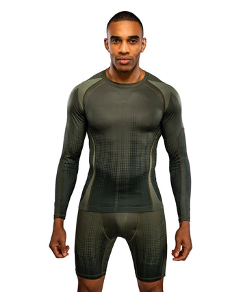 Venum Stealth Rashguard Long Sleeve Khaki/Groen
