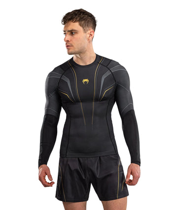 Venum Streamline Rashguard Long Sleeve Zwart/Goud