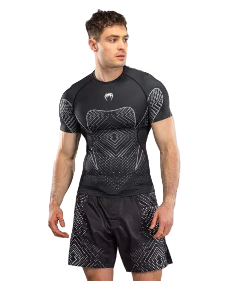 Venum Midnight Fury Short Sleeve Rashguard Black/Grey/Silver