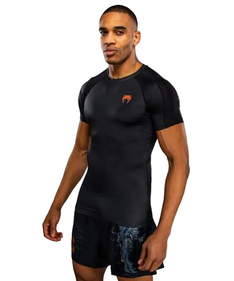 Venum Thunder Dragon Short Sleeve Rashguard Zwart/Grijs/Koper