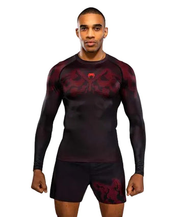 Venum Spectre Long Sleeve Rashguard Zwart/Rood