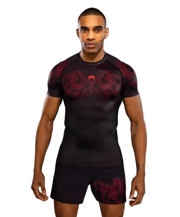 Venum Spectre Short Sleeve Rashguard Zwart/Rood