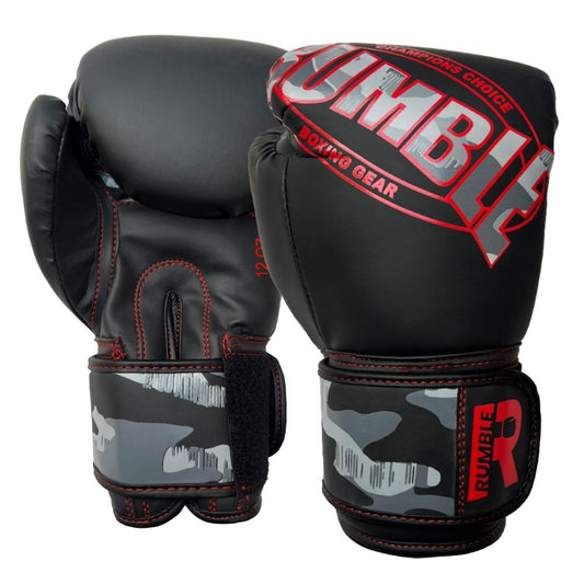 Rumble Bokshandschoenen Camo Zwart-Rood