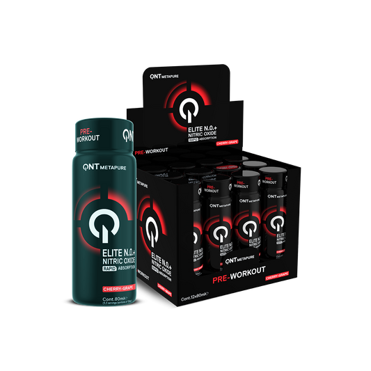 QNT ELITE NO+ PRE-WORKOUT CHERRY-GRAPE 12 X 80 ML