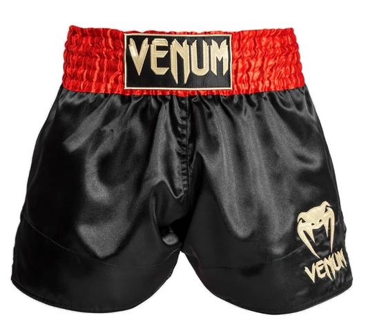 Kickboksshort Venum Classic Rood-Zwart-Goud