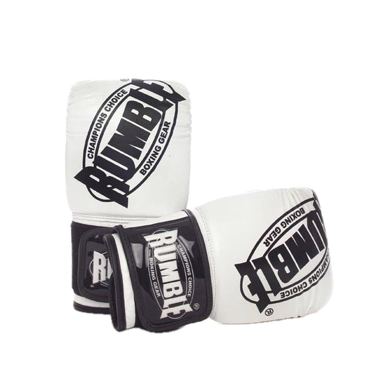 Rumble Zakhandschoenen Leer Winner Wit-Zwart