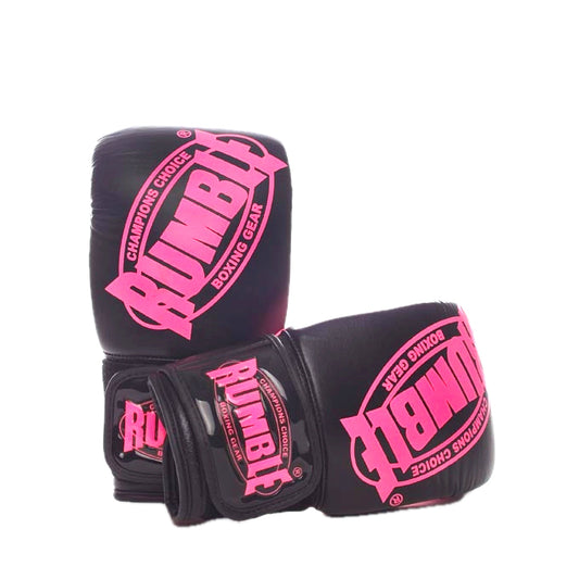 Rumble Zakhandschoenen Leer Winner Zwart-Roze