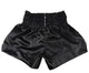 Twins kickboksshort zwart satijn TTE-001