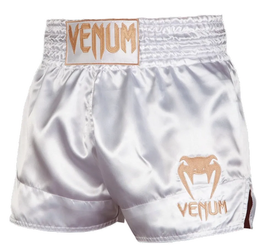 VENUM KICKBOKSSHORT CLASSIC - WIT/GOUD