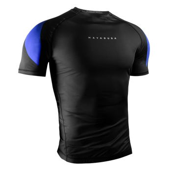 Hayabusa Men's Pro Ranked Rashguard Short Sleeve Blauw