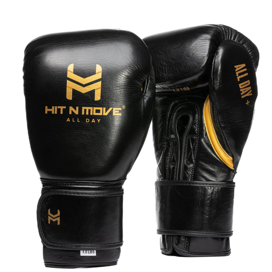 Hit N Move Zak en Conditie Bokshandschoenen 1.5lbs conditie Zwart/Goud