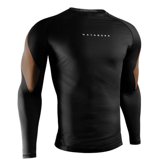 Hayabusa Men's Pro Ranked Rashguard Long Sleeve Brown