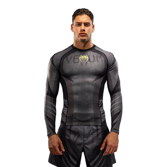 Venum Galactic 3.0 Long Sleeve Rashguard Zwart/Goud