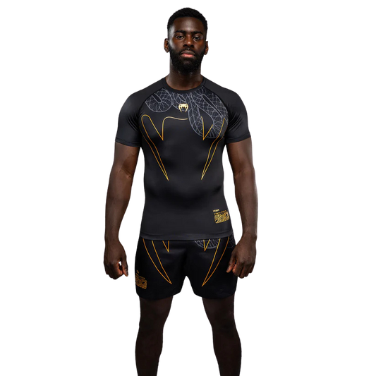 Venum Rashguard Serpenti Short Sleeve Zwart/Zilver/Goud