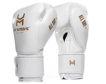Hit N Move Zak en Conditie Bokshandschoenen 1.5lbs conditie Wit/Goud