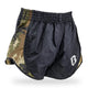 Booster Kickboksshort Retro Hybrid Zwart/Camo Groen