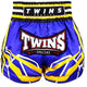 Kickboksshort Twins TTBL Racing Blauw/Geel