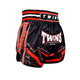 Kickboksshort Twins TTBL Racing Zwart/Rood
