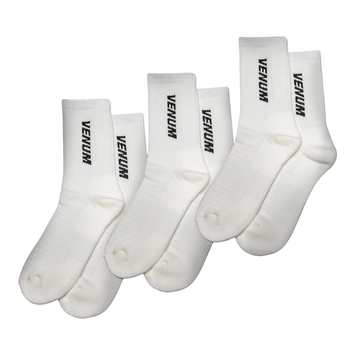 Venum Essential Sokken Wit/Zwart 3 Paar
