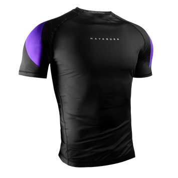 Hayabusa Men's Pro Ranked Rashguard Short Sleeve Paars
