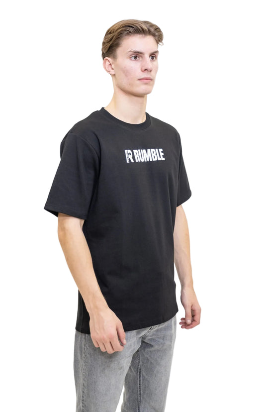 Rumble Oversized Logo T-Shirt Zwart/Wit