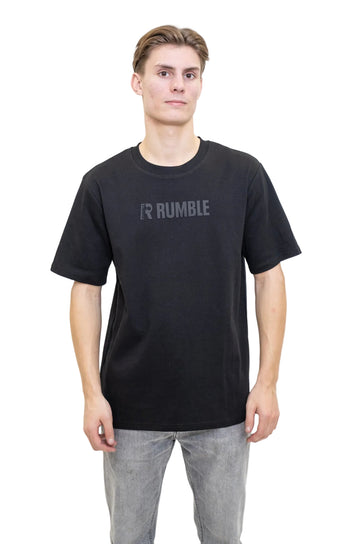 Rumble Oversized Logo T-Shirt Zwart/Zwart