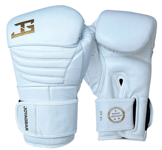 Joya Gear Bokshandschoenen Falcon Wit/Goud Leer
