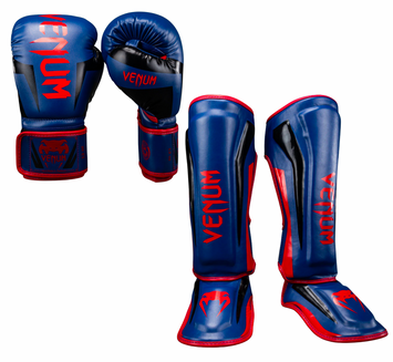 Venum Kickboks Set Elite Donker Blauw/Rood