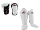 Twins Kickboks Set Bokshandschoen BGVL-6 Wit/Zwart & Scheenbeschermer SGL-7 Wit