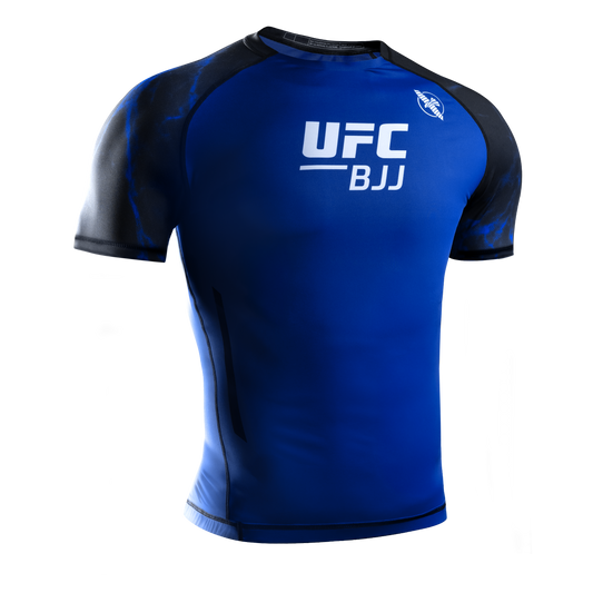 Hayabusa Rashguard UFC BJJ Short Sleeve Zwart/Blauw