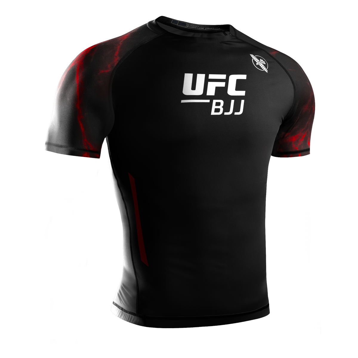 Hayabusa Rashguard UFC BJJ Short Sleeve Zwart/Rood – Rumble Store